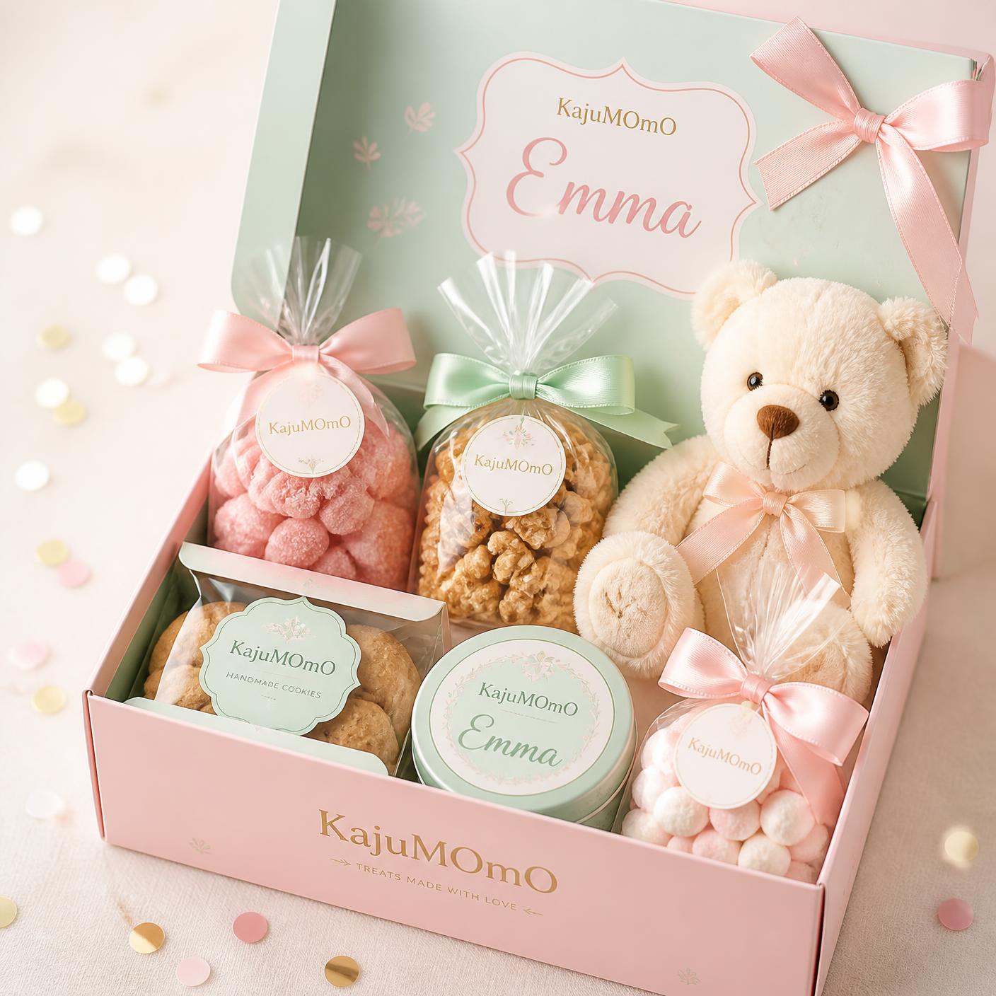 Personalised premium treat box for a child named Emma